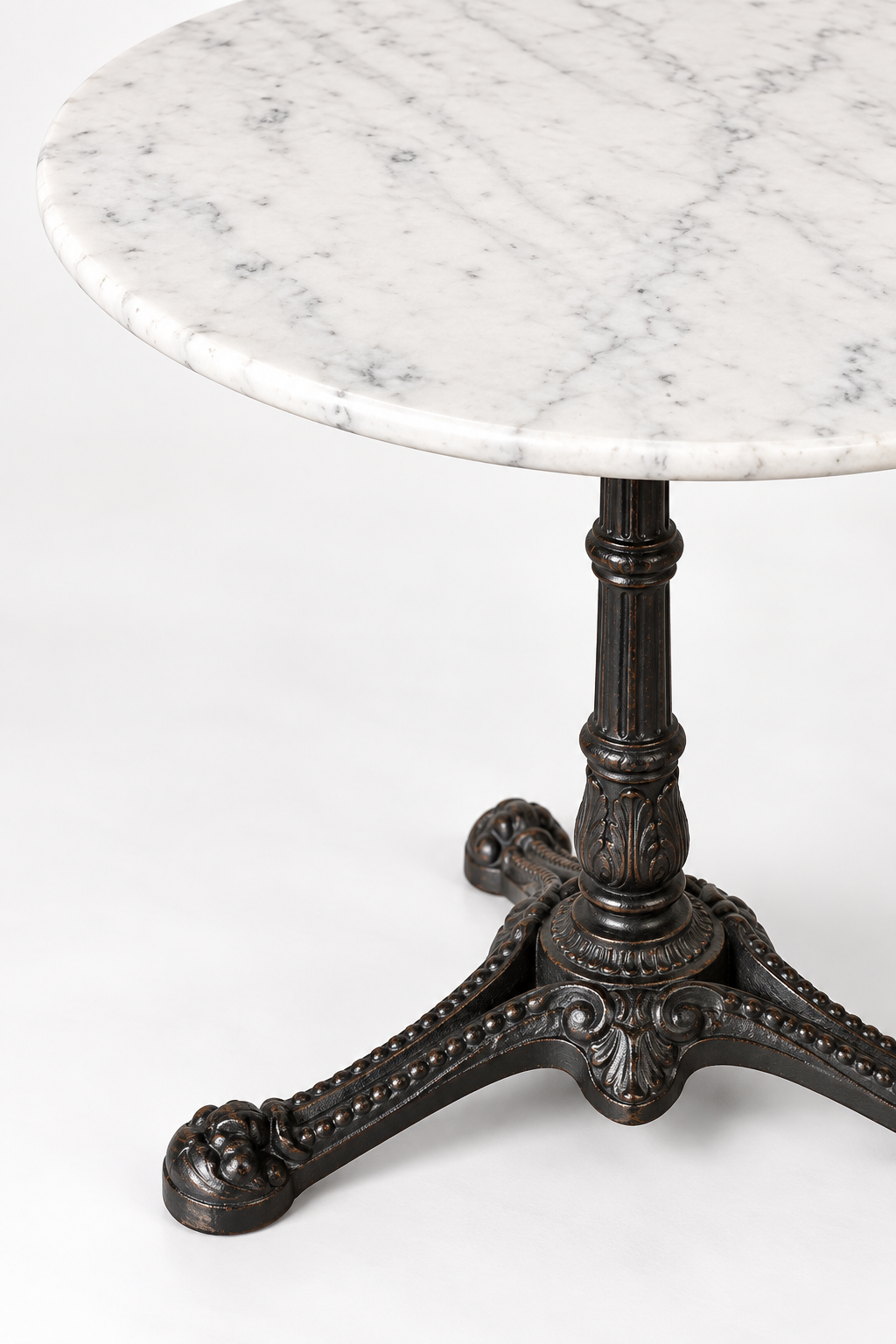 60cm WHITE ROUND MARBLE TABLE