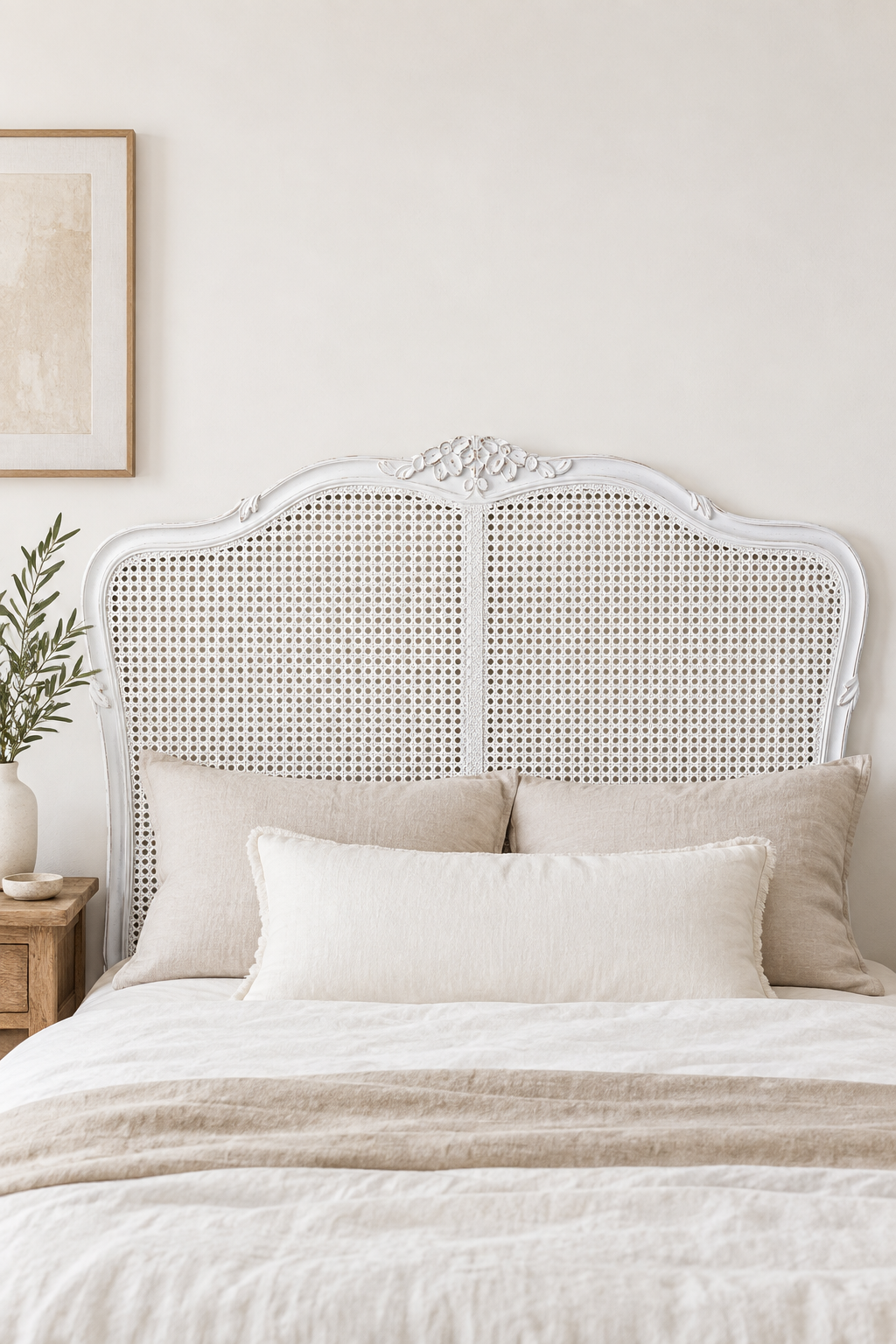 Queen Sized Rattan Headboard