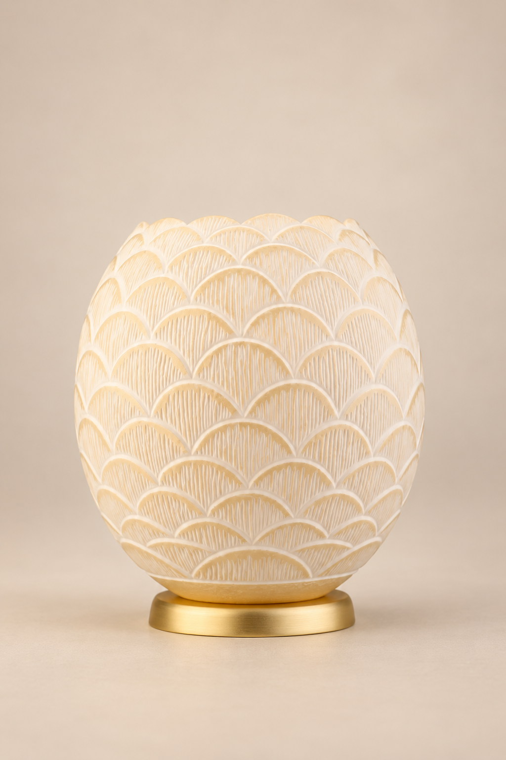 THE FLOWER - Ostrich Eggshell Tealight Holder