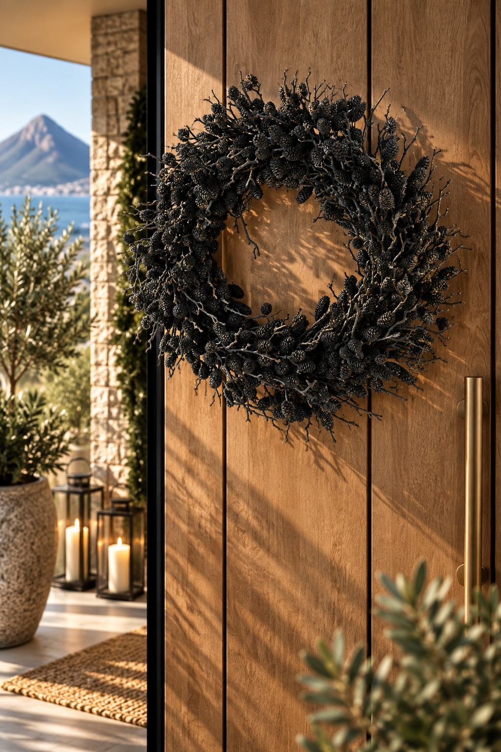 Dutch Alder Wreath – Charcoal