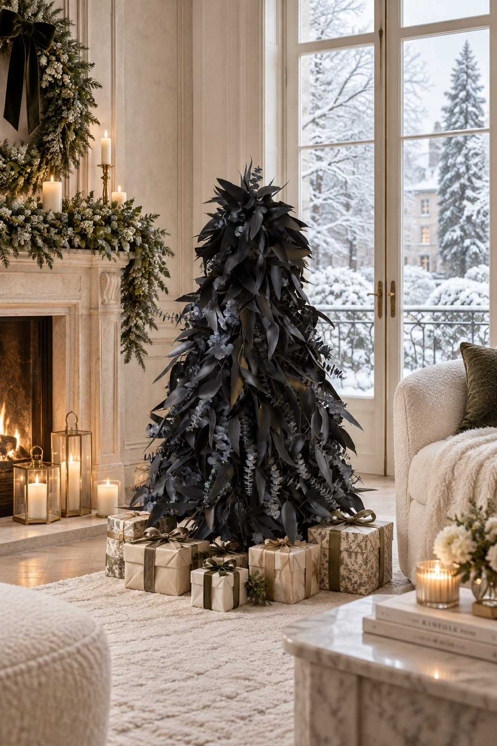 Bluegum & Designer Pennygum Tree – Black-1000mm (1m)