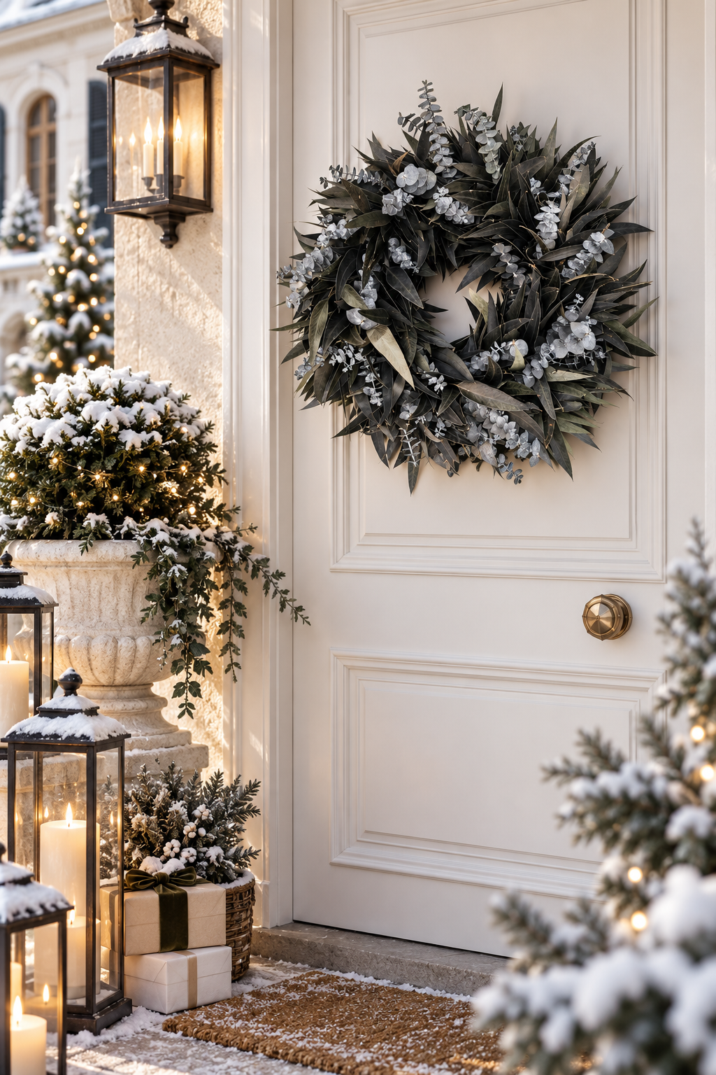 Bluegum & Designer Pennygum Wreath – Black