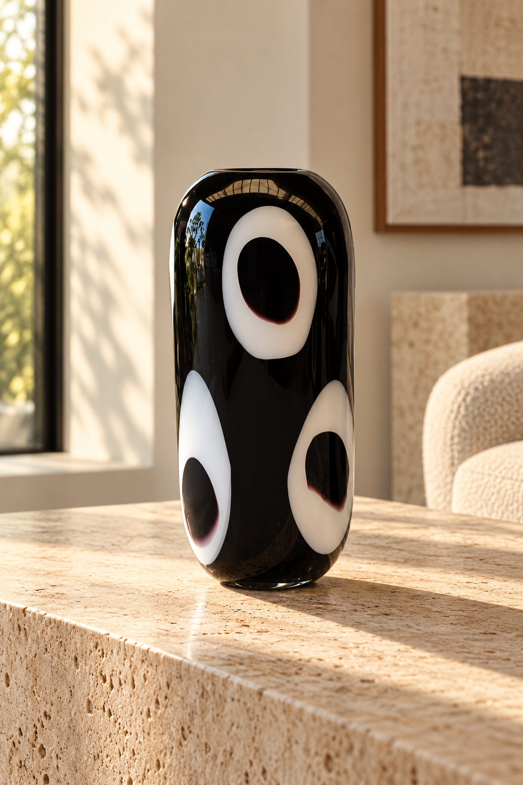 Black Owl vase