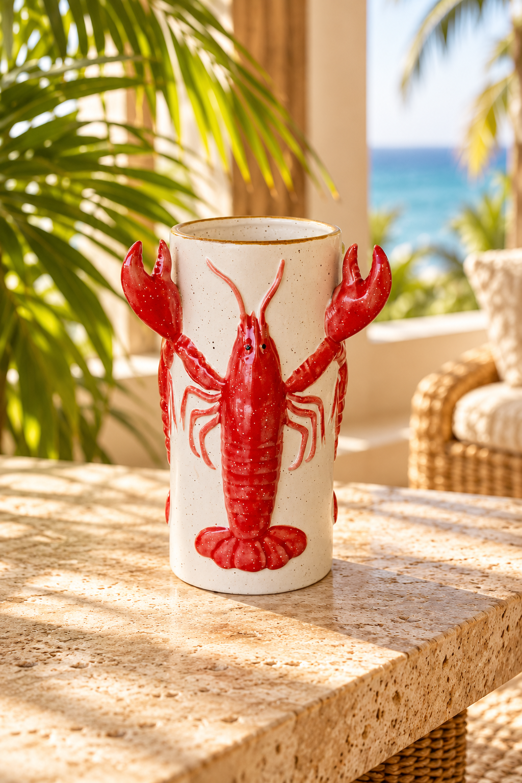 Coral Lobster Vase