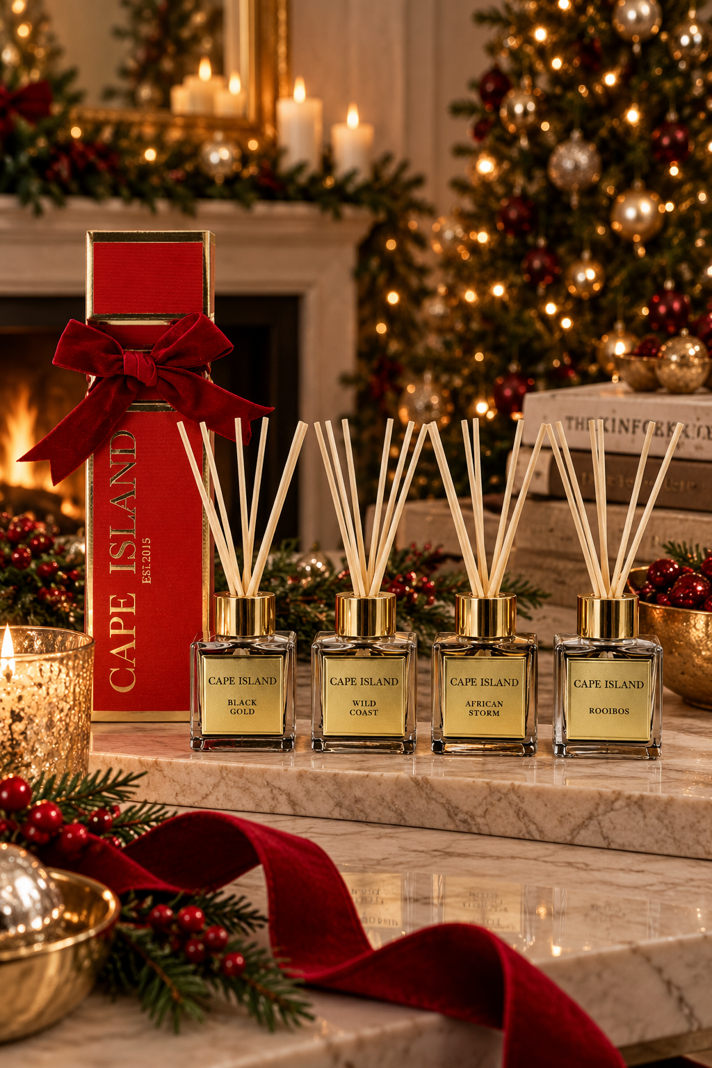 Red Cracker with diffuser 50ml - Set of 4