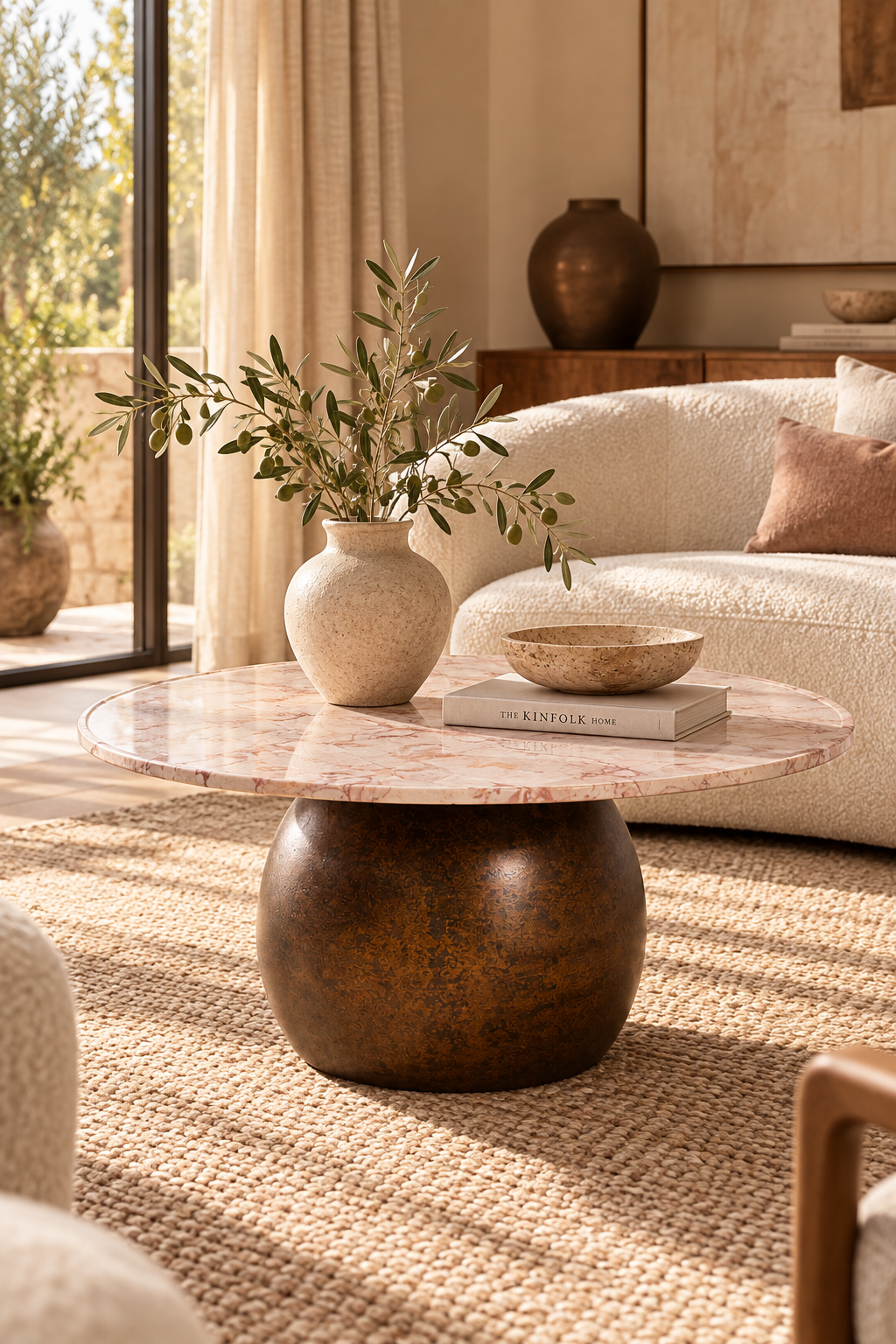 STERLING MARBLE COFFEE TABLE-Guilded