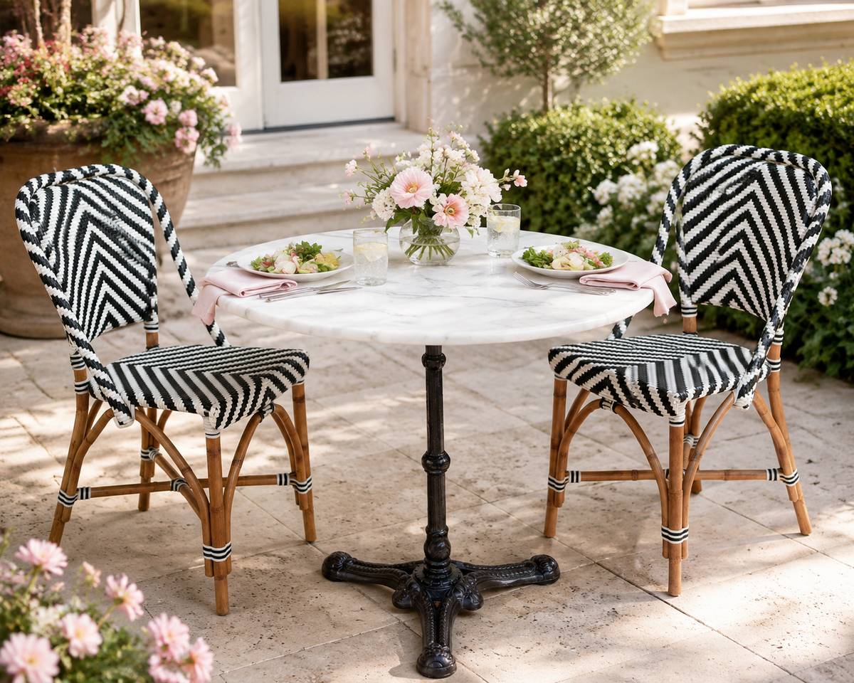 60cm WHITE ROUND MARBLE TABLE