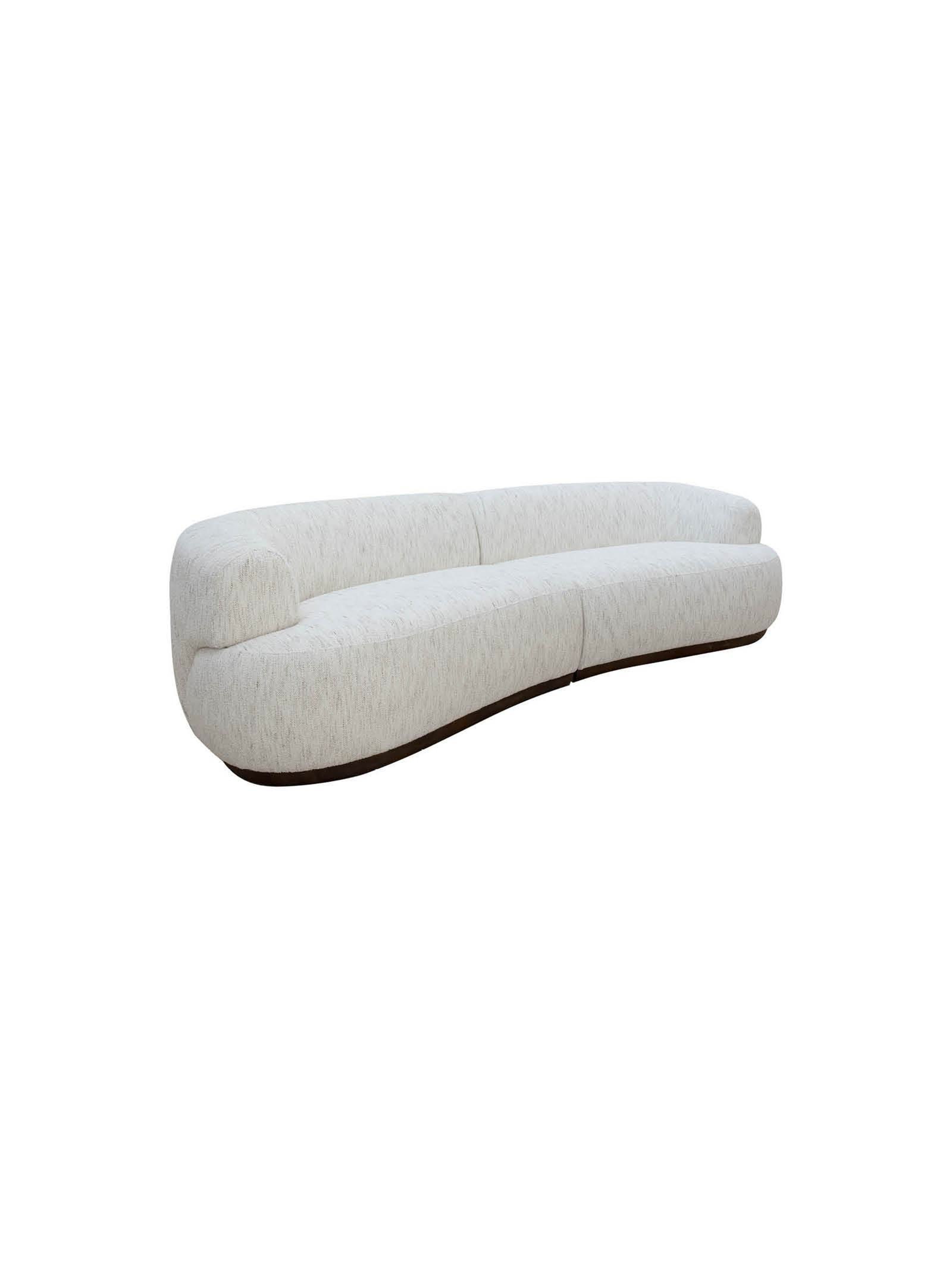 Solace Curved Conversational Sofa 3-Seater in Moonlight