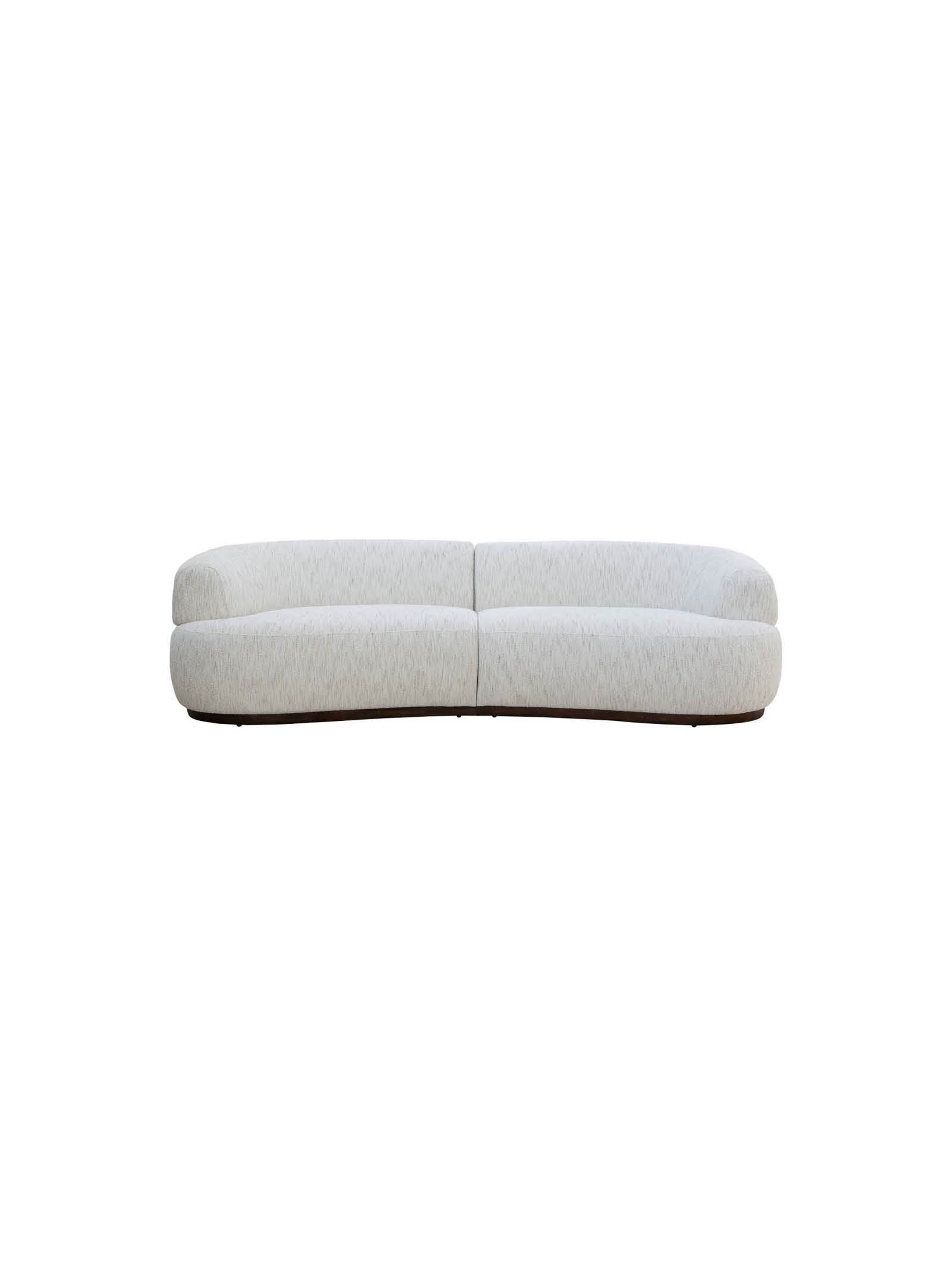 Solace Curved Conversational Sofa 3-Seater in Moonlight