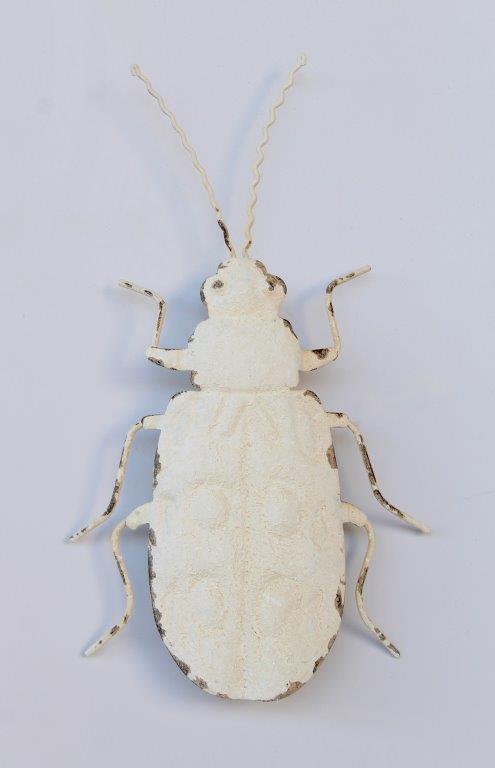 White Metal Hanging Beetle