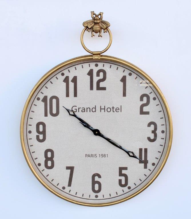 Round Clock with Bee Detail