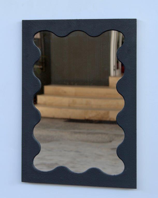 Black Scallop Mirror