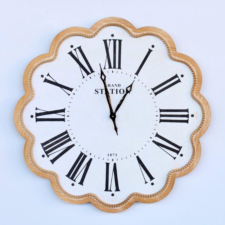 Large Scallop Edge Clock