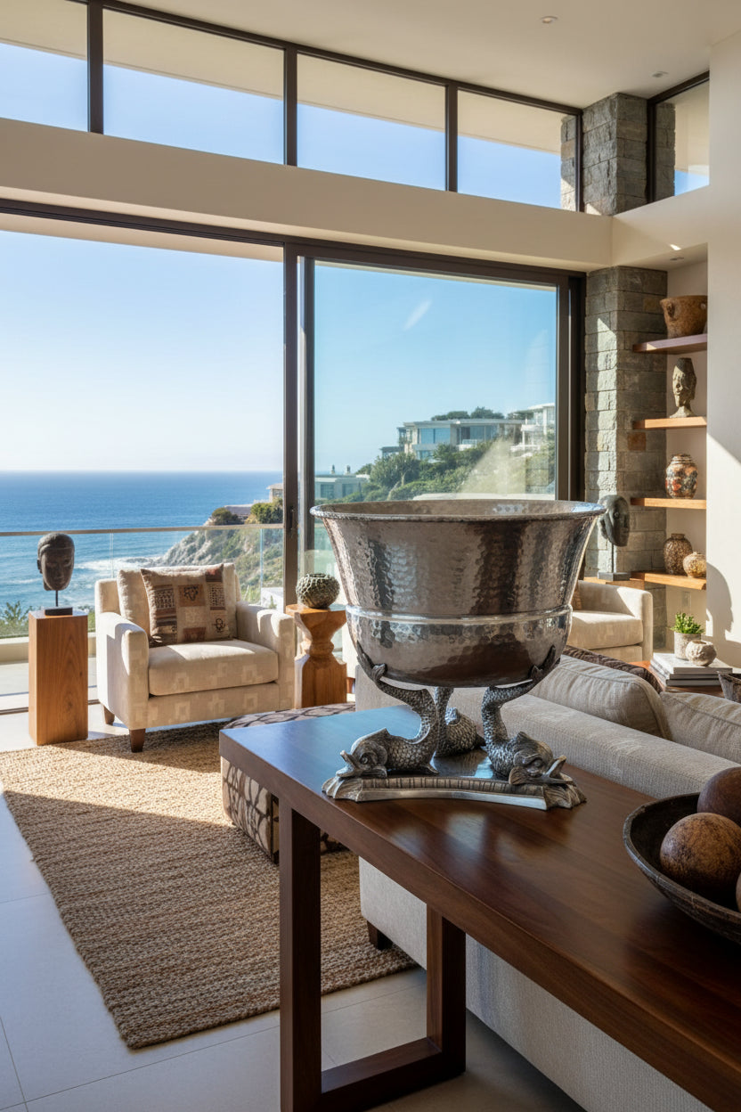 Wine Cooler Sexy Fish Antique Pewter