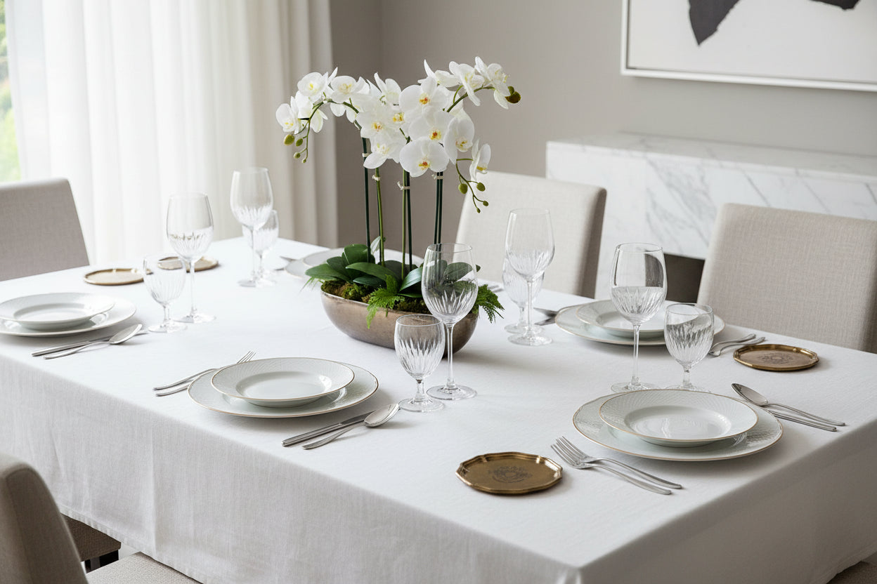 Gold decorative plate with a central emblem on a white background