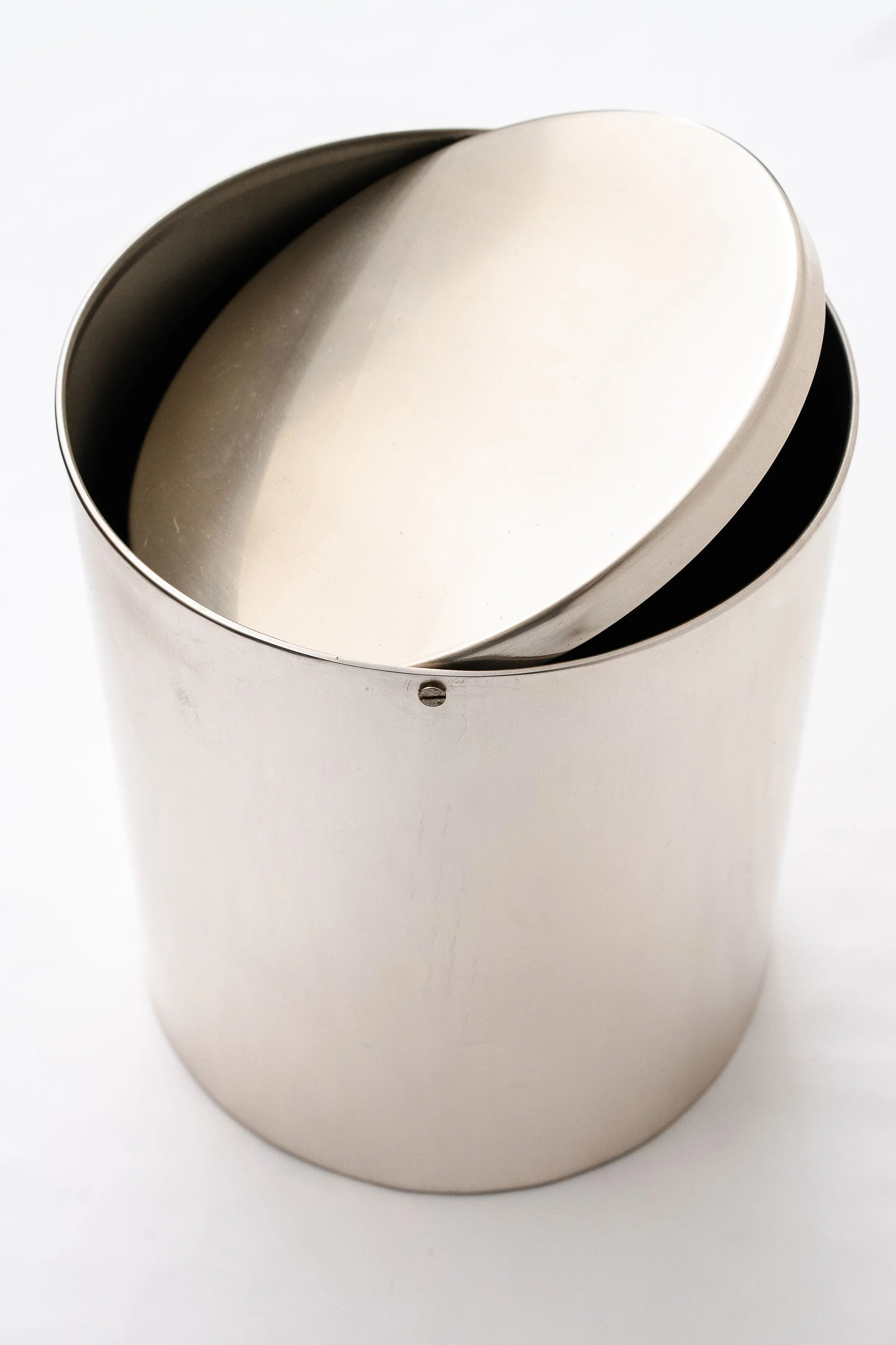 WASTE BIN CLASSIC WITH LID - Antique Pewter