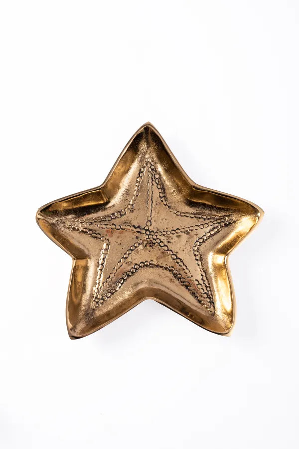 SANDY STARFISH PLATE ANTIQUE BRASS