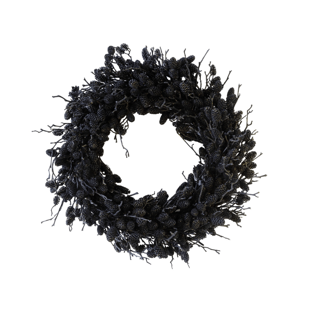 Dutch Alder Wreath – Charcoal