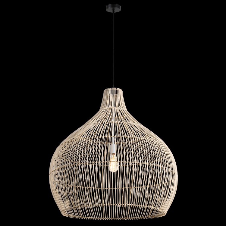 230v 40W E27 Rattan Pendant - 80cm Diameter