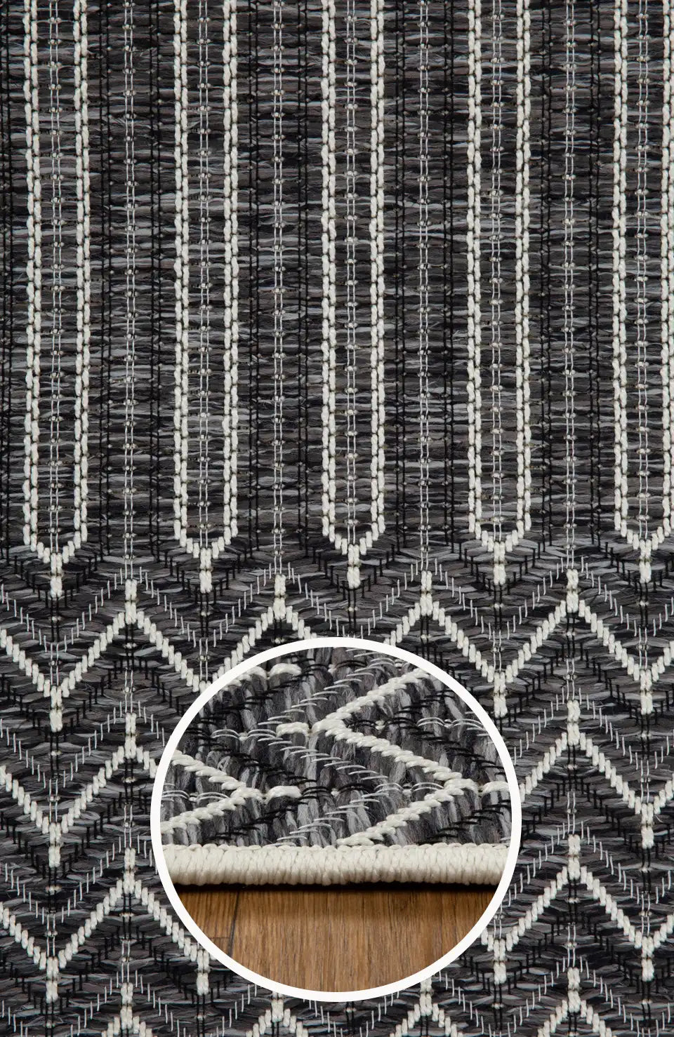 Alfresco Rug - Geometric Black