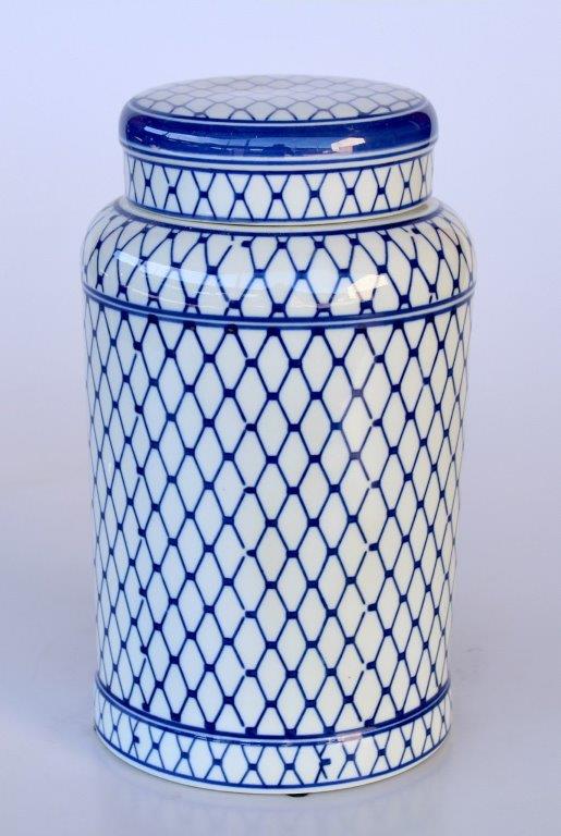 Large Blue and White Ginger Jar
