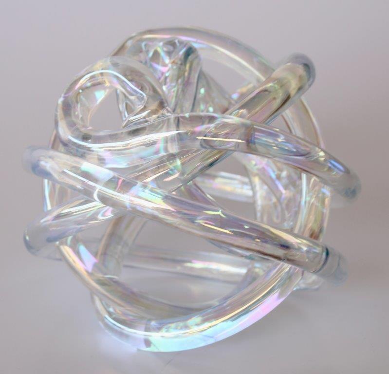 Extra Large Clear Florescent Glass Knot