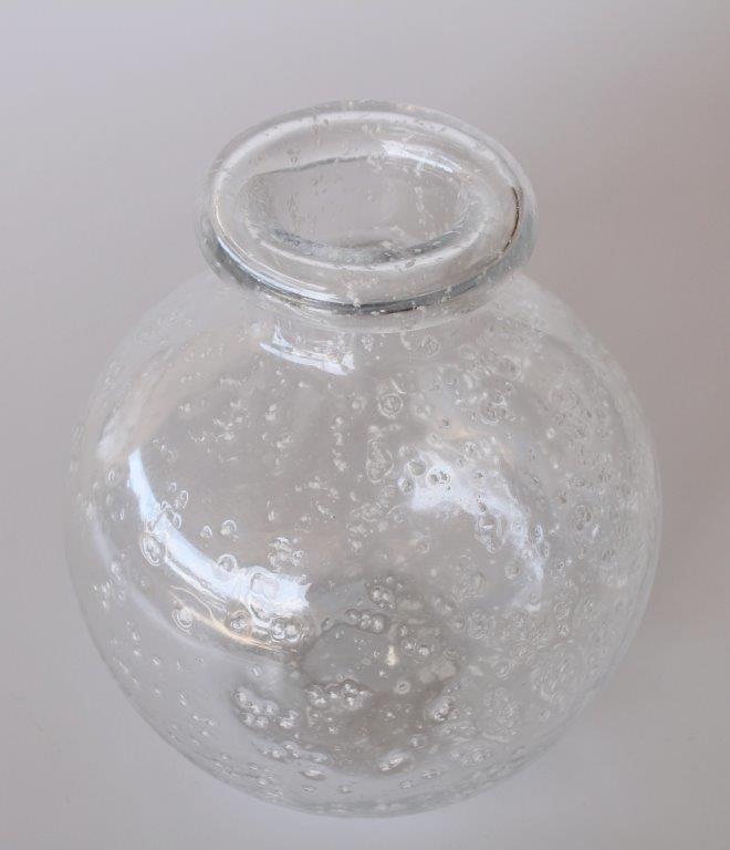 Clear Speckled Glass Vase
