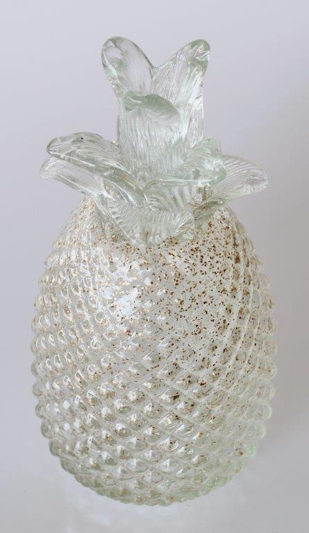 Clear Gold Glass Pineapple