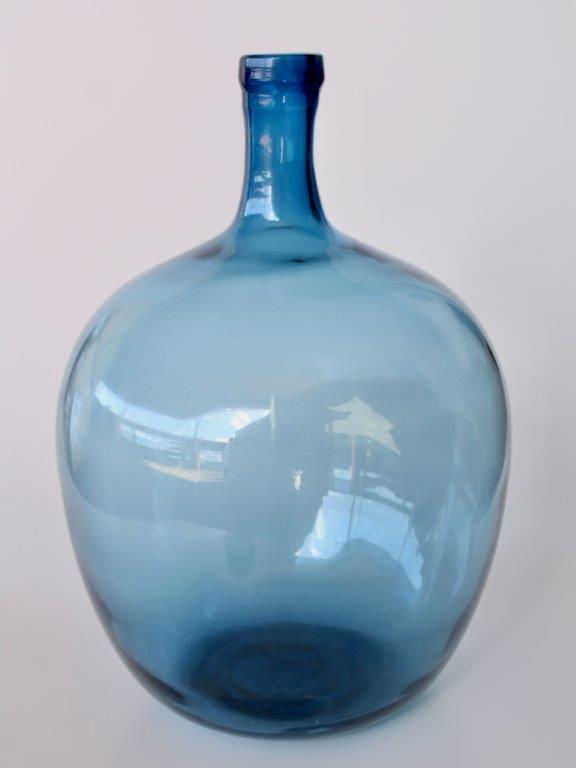 Extra Large Blue Glass Bottle