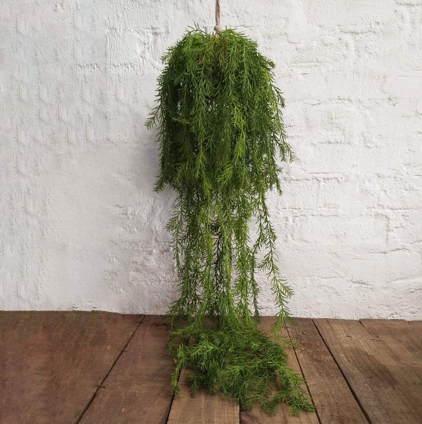 Faux Bottlebrush Fern Hanging Plant