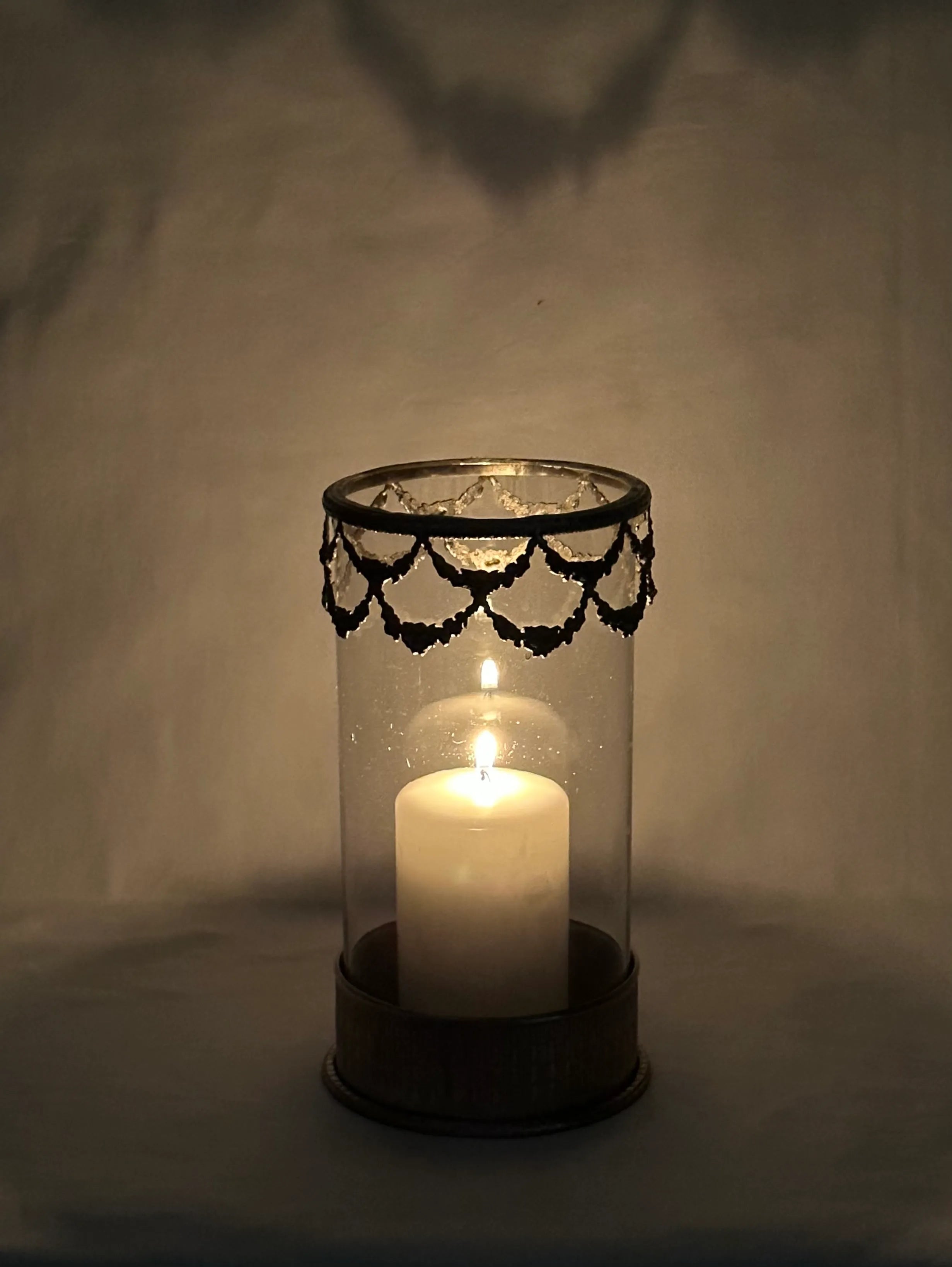 Antique Hurricane Candle Holder