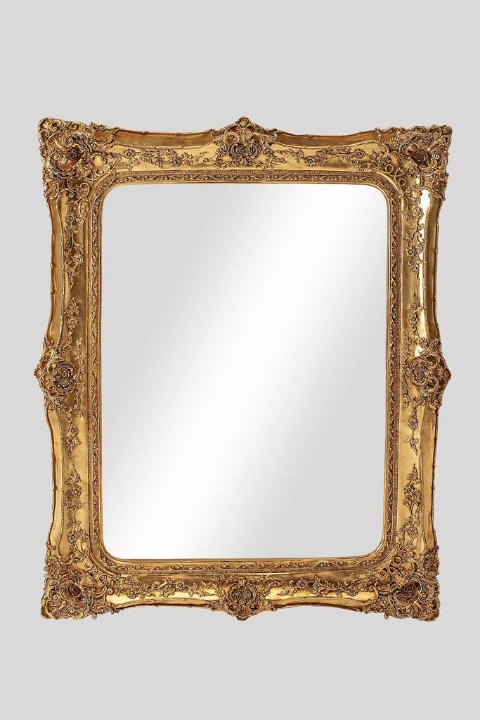 Large Ornate Gold Wall Mirror – Vintage Style 1350x1640mm Decorative Accent