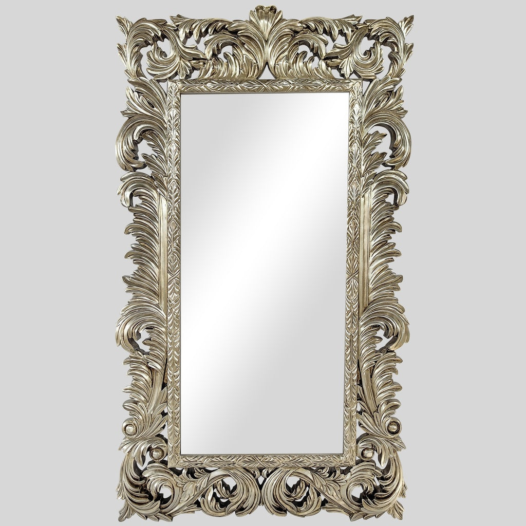 Oversized Ornate Wall Mirror – Champagne Frame 1260x2210mm Vintage Decorative Accent