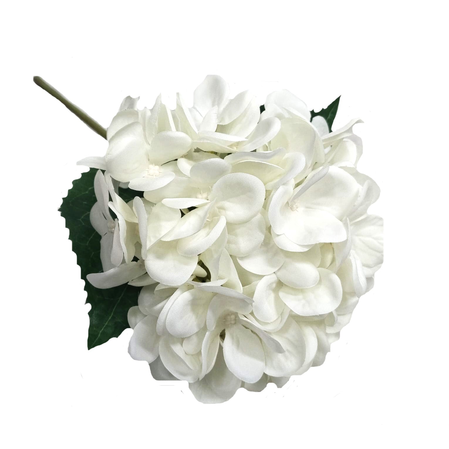 Set of 6 White Faux Hydragea Sprays