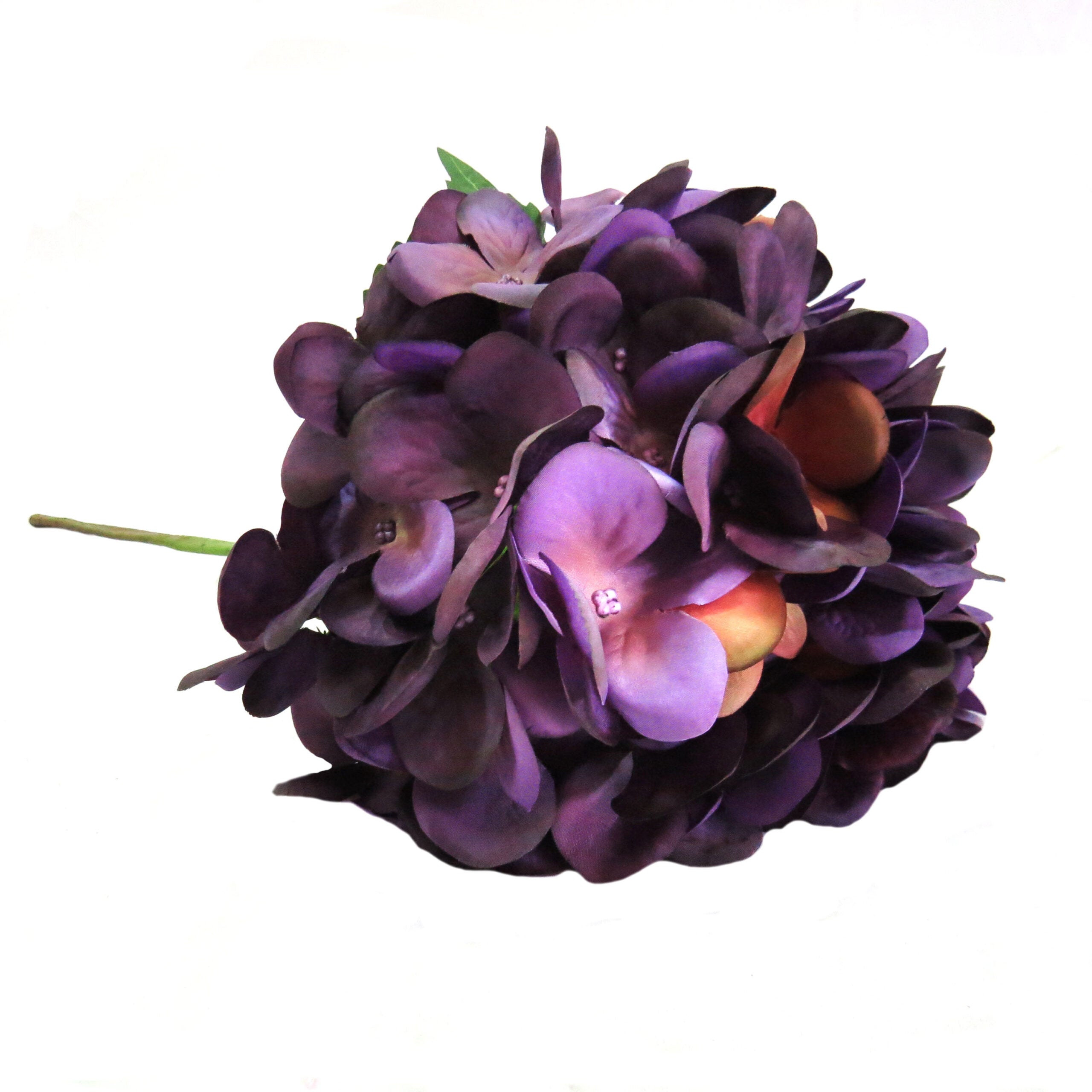 Set of 6 Violet-Peach Hydragea Sprays