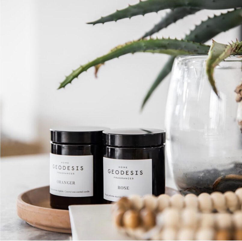 Geodesis Nature Candle - Brown Glass