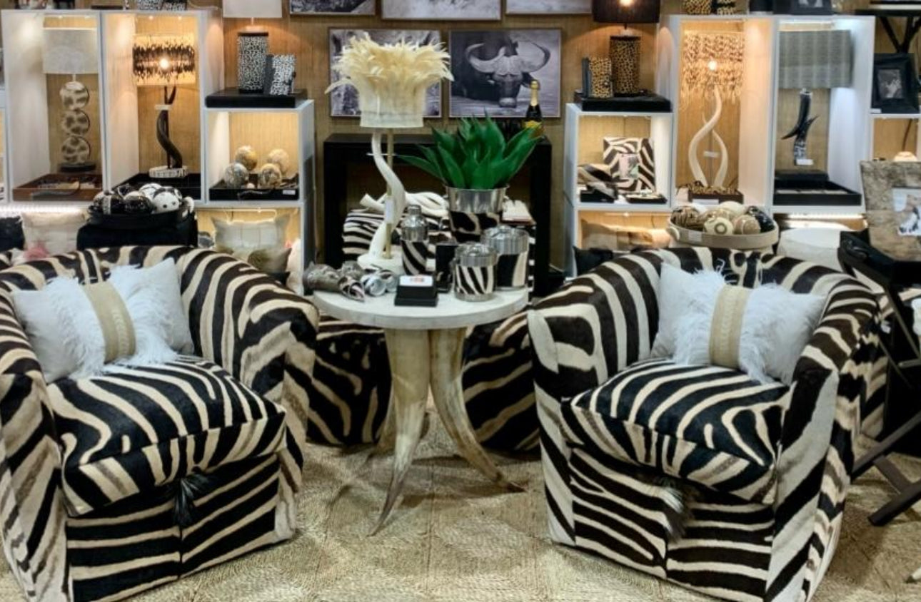 Real Zebra Skin Tub Chair