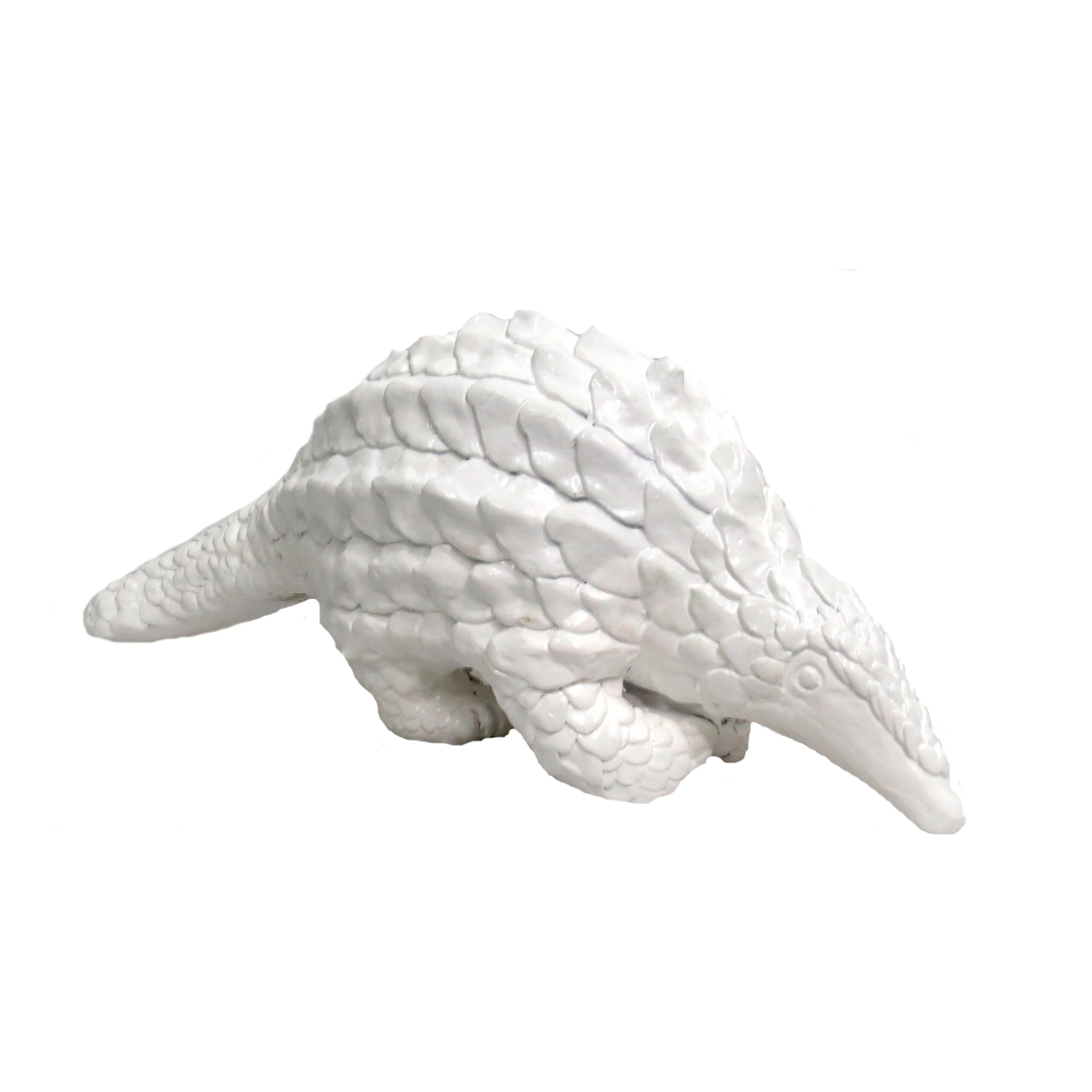 White Pangolin Sculpture