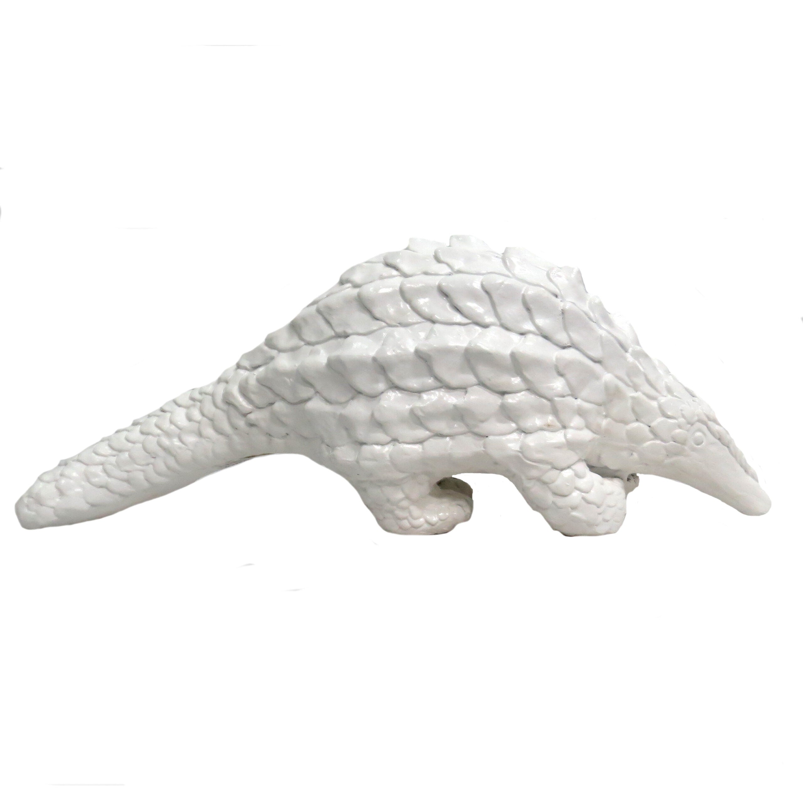 White Pangolin Sculpture