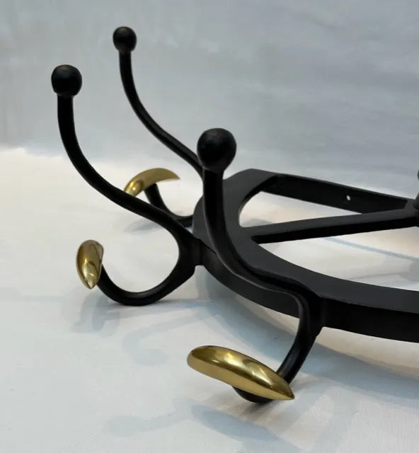 Matte Black & Brass Multi Wall Hook - NetDécor 
