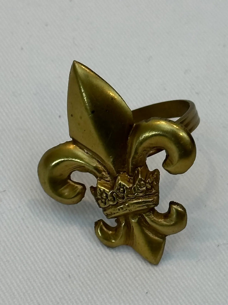Antique Brass Napkin Ring Fleur Set Of 4 - NetDécor 