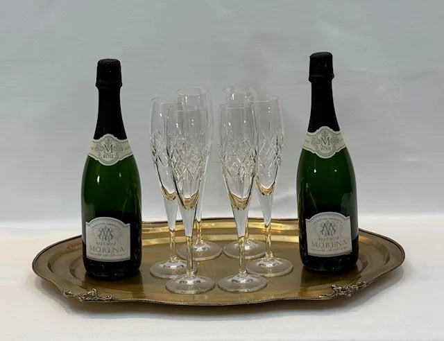 Tray Platter Antique Brass Kings