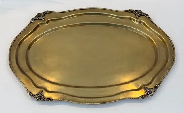 Tray Platter Antique Brass Kings