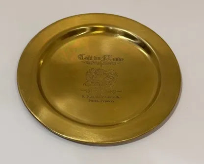 Set of 6 Cafe Coasters - Antique Brass