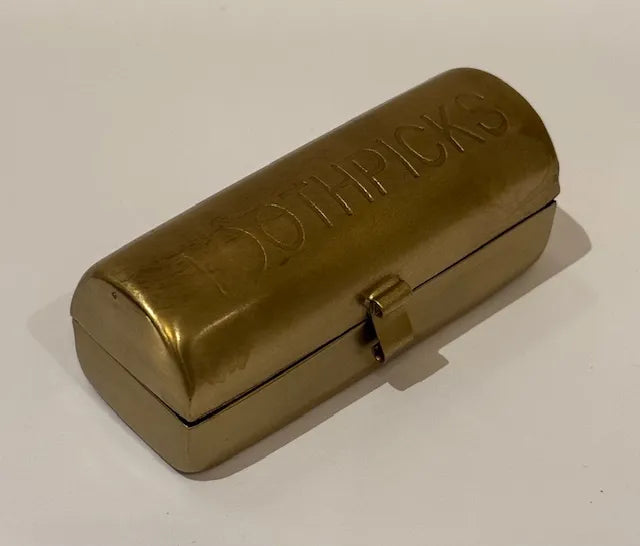 Toothpick Holder Kings Antique Brass