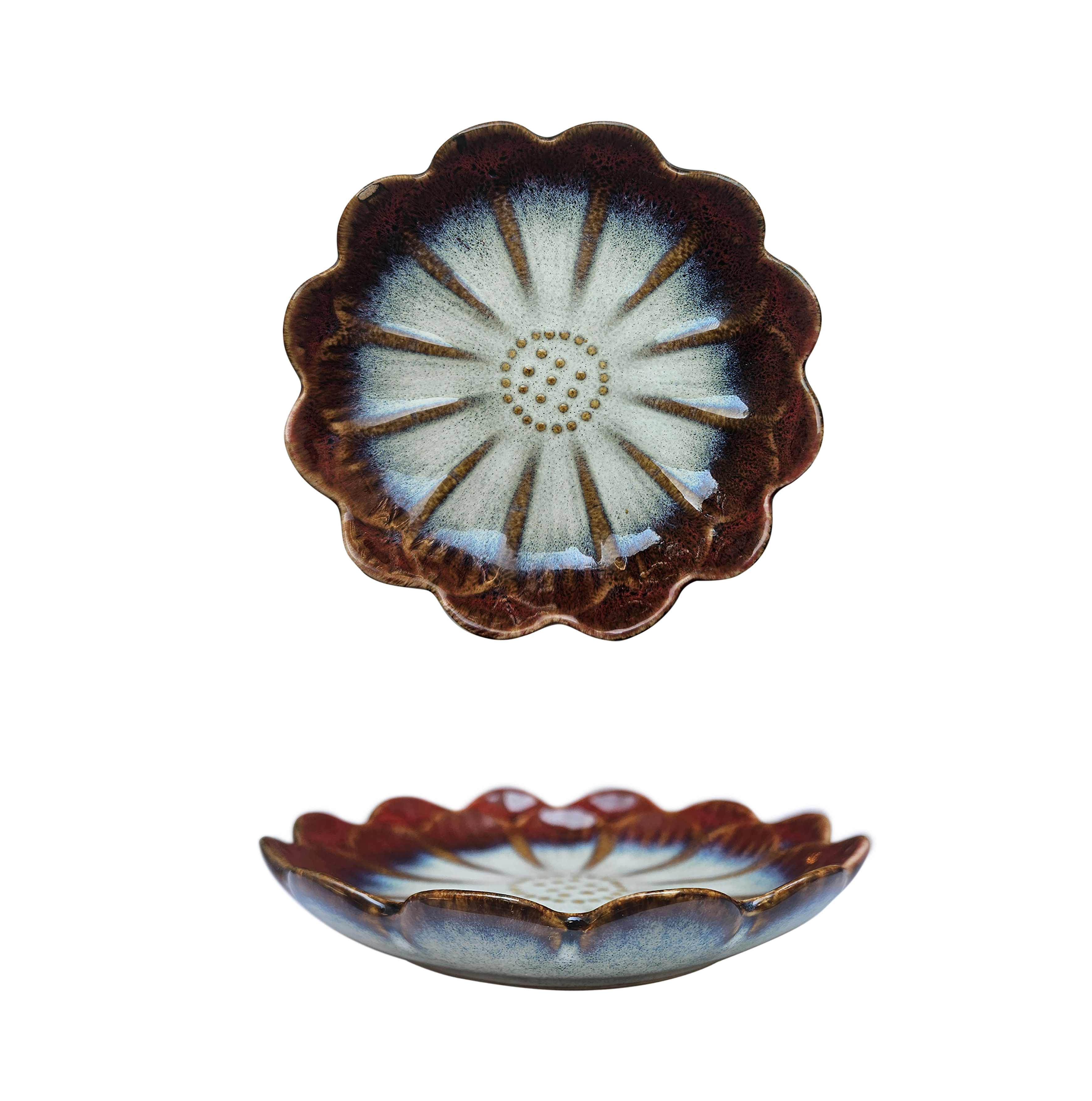 Japanese Lotus Dipping Dishes 4pc Option 1