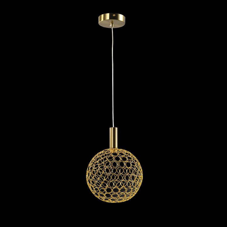 Medium Round Metal Ring Pendant- Gold