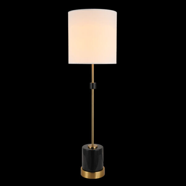 Tchaikovsky Black Marble and Gold Table Lamp
