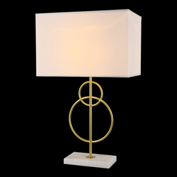 Beethoven Marble and Gold Table Lamp