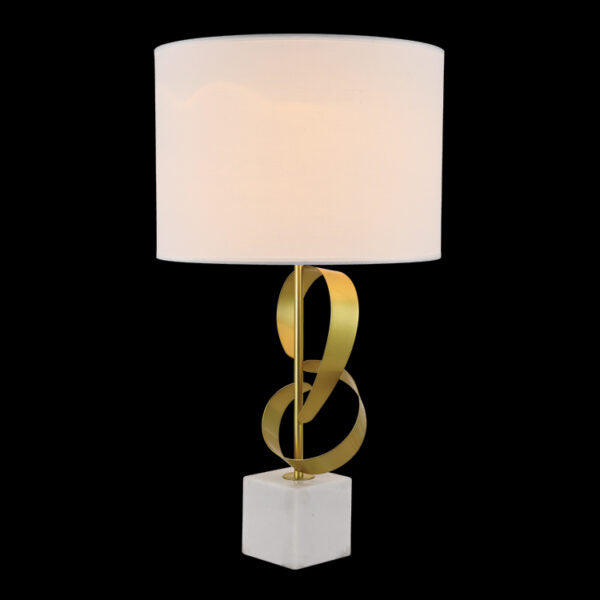 Mozart Marble and Gold Table Lamp